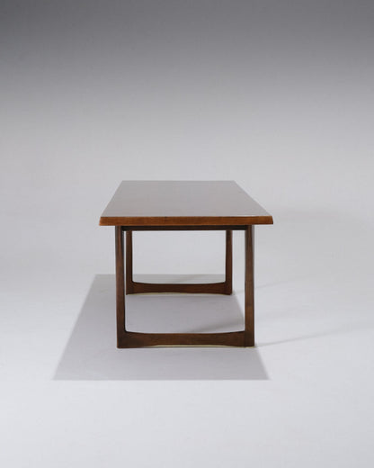 Scandinavian dark wood coffee table, 1960s