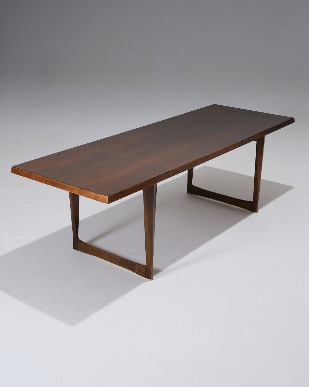 Scandinavian dark wood coffee table, 1960s