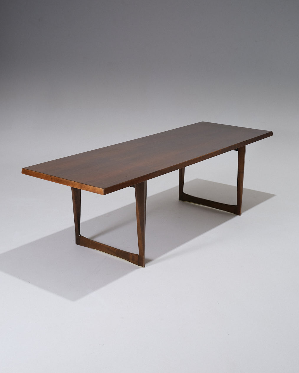 Scandinavian dark wood coffee table, 1960s