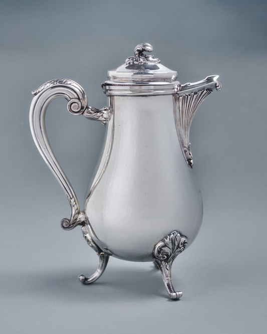 THÉIÈRE EN MÉTAL ARGENTÉ, CHRISTOFLE