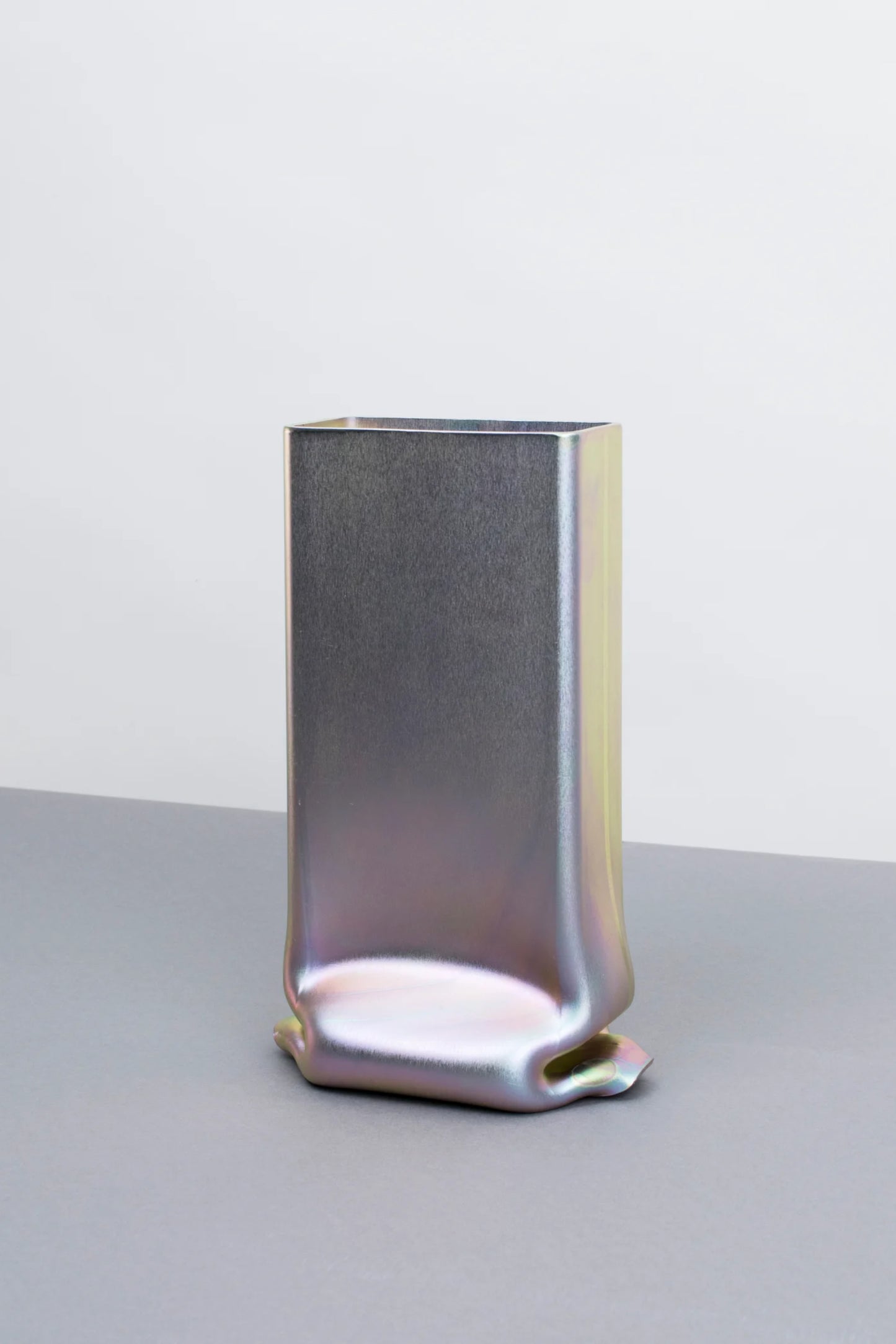 RECTANGULAR "PRESSURE" ZINC VASE