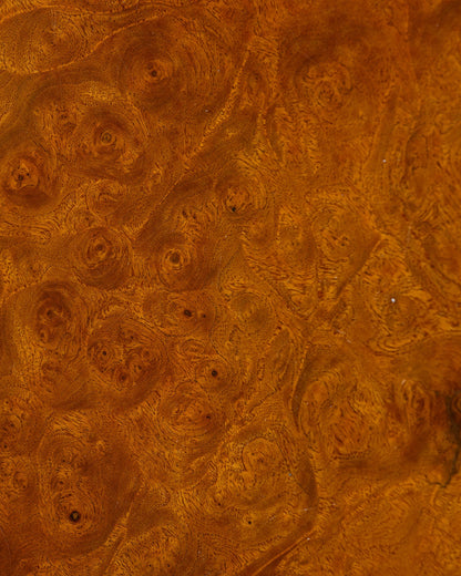 ELM BURL CHEST TABLE, 1970s