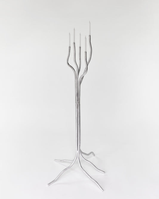 LARGE ALUMINUM CANDELABRA