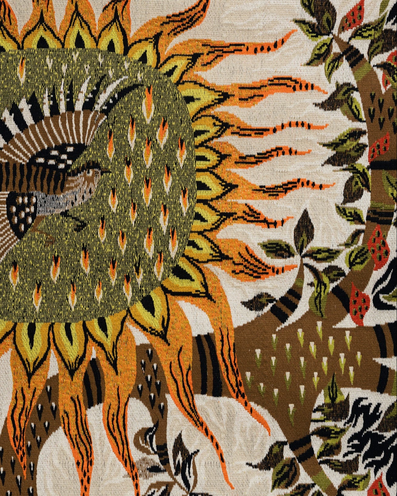 TAPISSERIE MURALE EN LAINE, AUBUSSON, 1970s