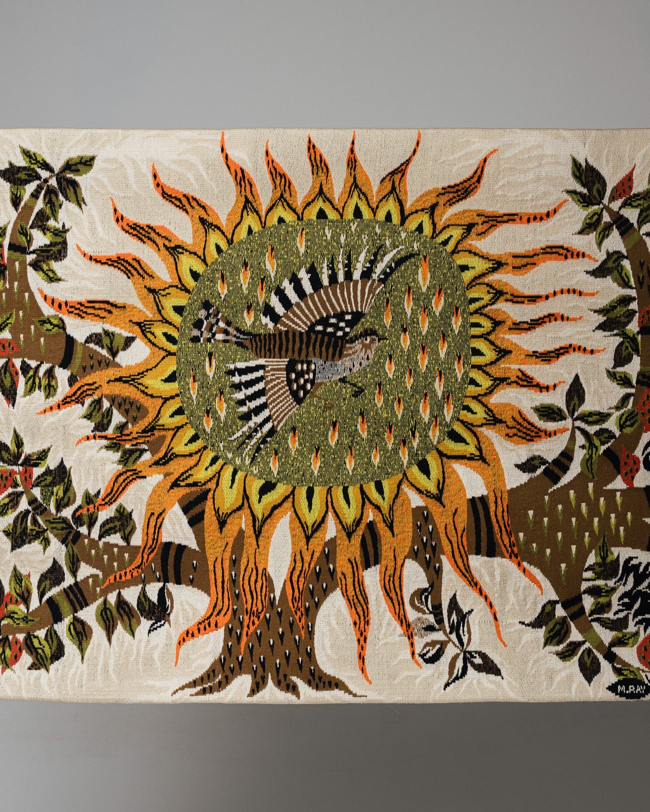 TAPISSERIE MURALE EN LAINE, AUBUSSON, 1970s