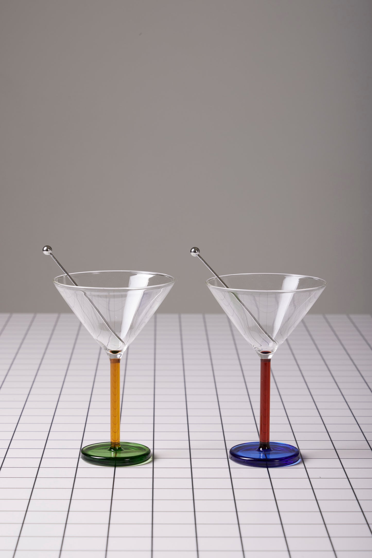 PAIR OF "PIANO" COCKTAIL GLASSES