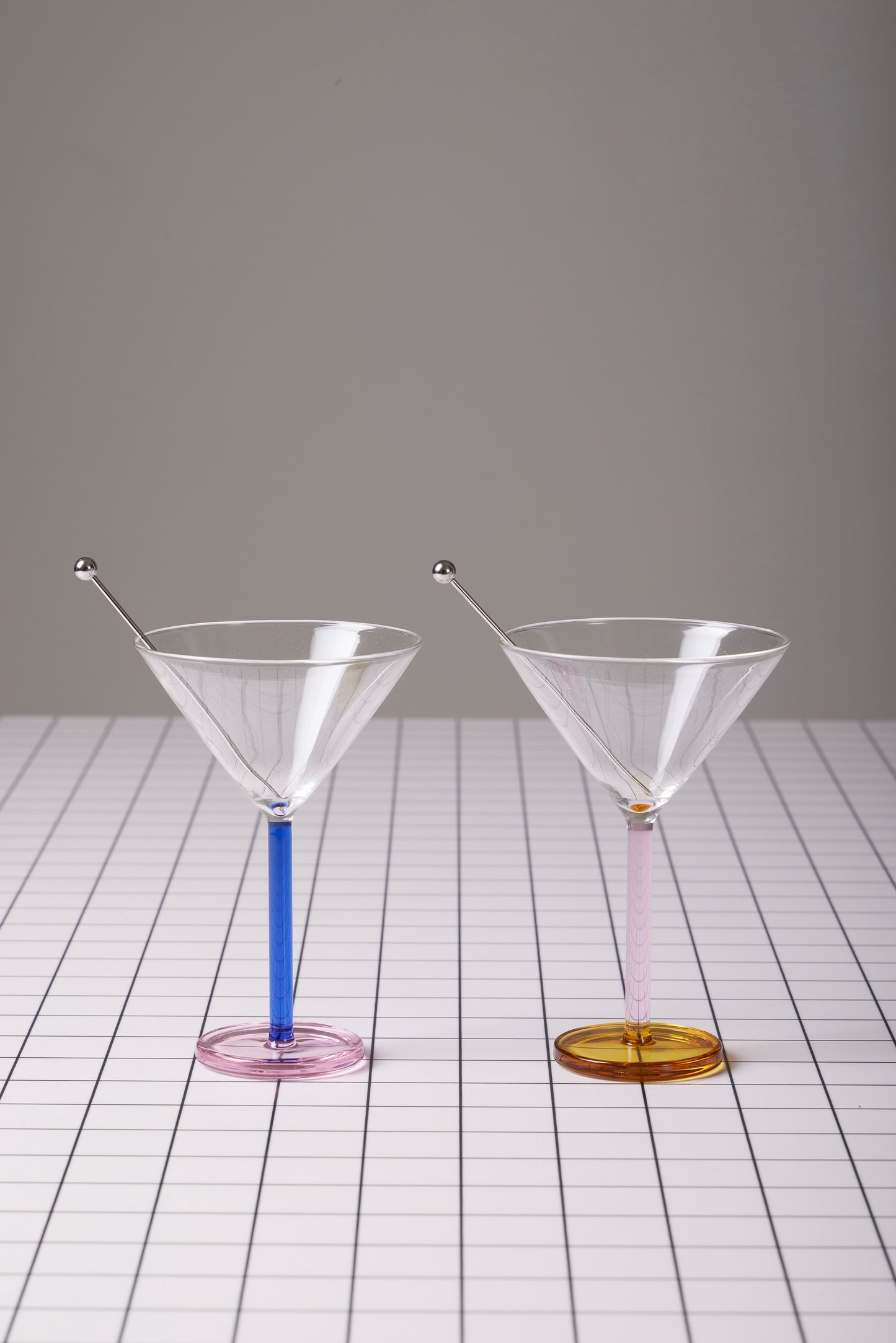 PAIR OF "PIANO" COCKTAIL GLASSES