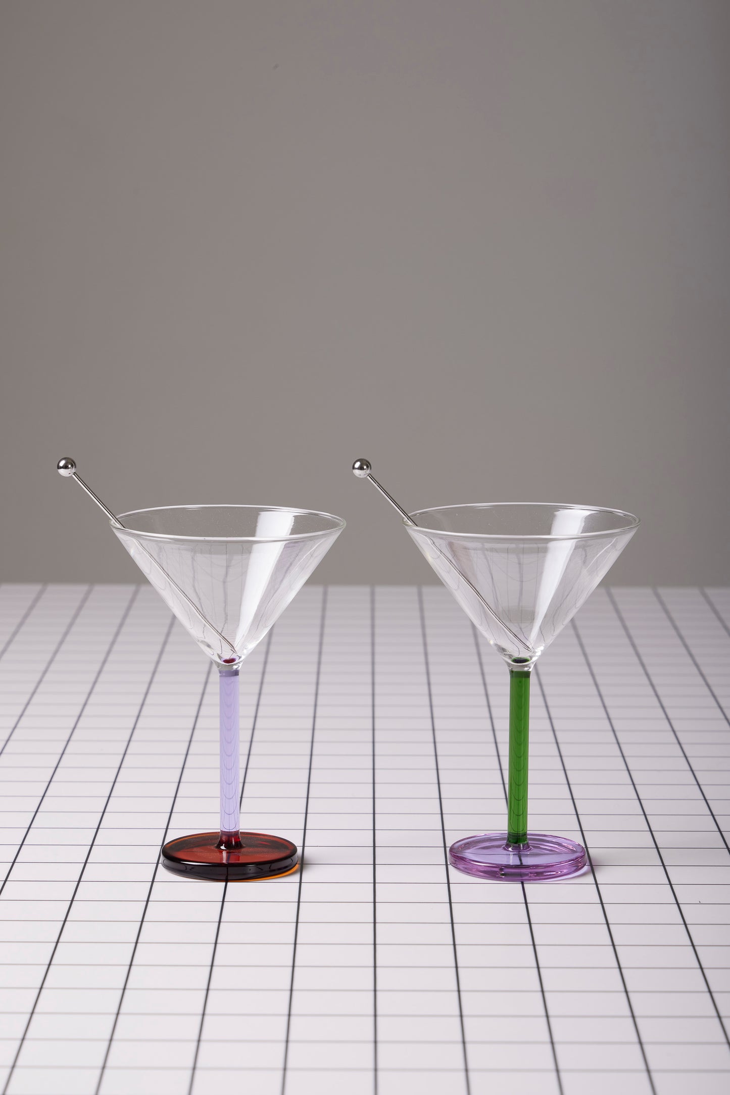 PAIR OF "PIANO" COCKTAIL GLASSES