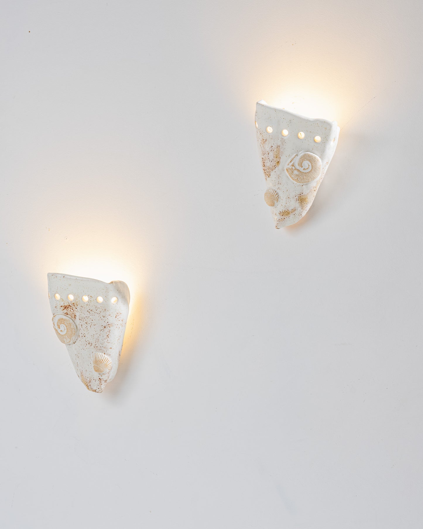 PAIR OF CERAMIC WALL LIGHTS