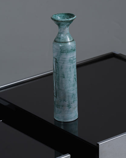 VASE EN CÉRAMIQUE BLEU, BERNARD LECLERC, 1980s