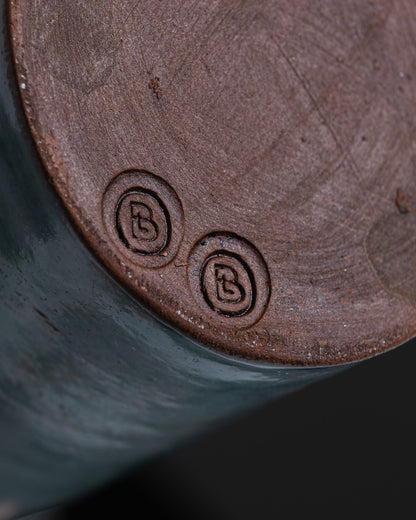 VASE EN CÉRAMIQUE BLEU, BERNARD LECLERC, 1980s