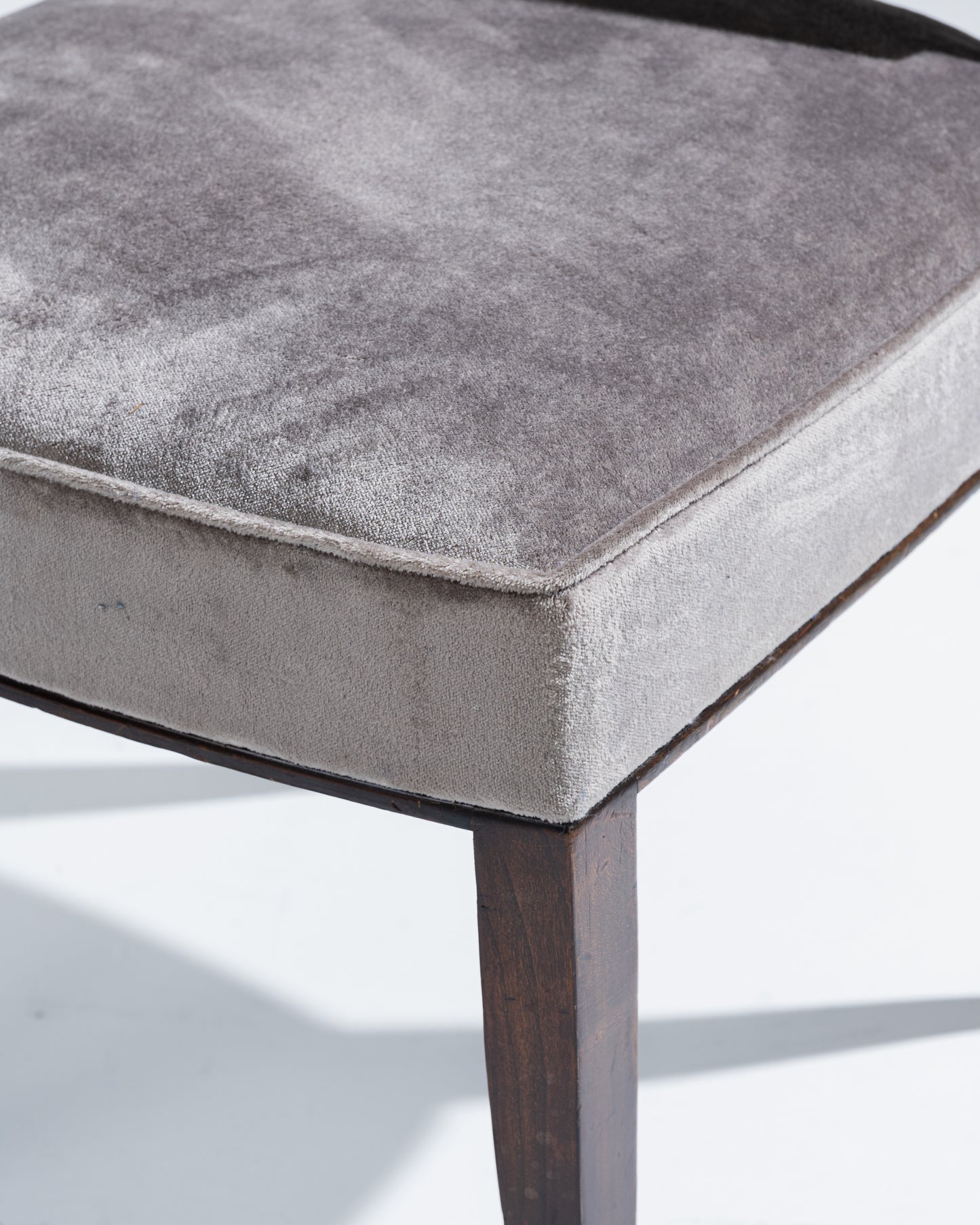 CHAISE EN VELOUR ET BOIS, ALFRED PORTENEUVE, 1940s