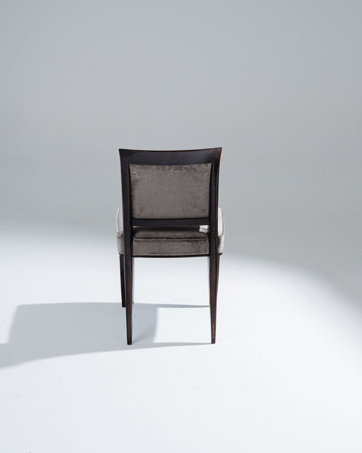 CHAISE EN VELOUR ET BOIS, ALFRED PORTENEUVE, 1940s