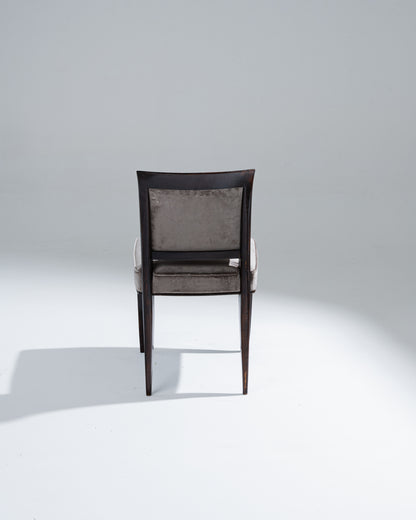 CHAISE EN VELOUR ET BOIS, ALFRED PORTENEUVE, 1940s