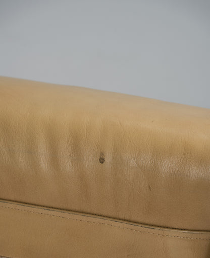 FAUTEUIL MAH JONG EN CUIR, ROCHE BOBOIS, 1970s