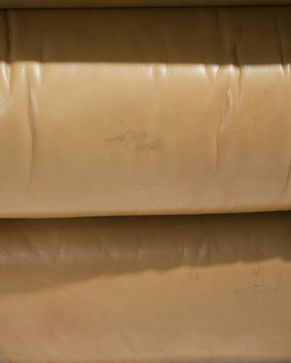 FAUTEUIL MAH JONG EN CUIR, ROCHE BOBOIS, 1970s