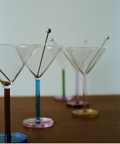 Pair of piano cocktail glasses
