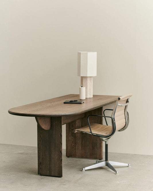 'PILLABOUT TABLE 01' SMOKED OAK DESK