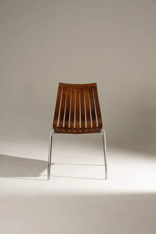 SET DE 4 CHAISES EN BOIS ET ACIER SCANDIA, HANS BRATTRUD, 1960s
