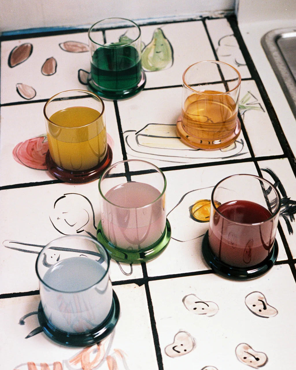 SET DE 2 VERRES TUMBLER ROSE