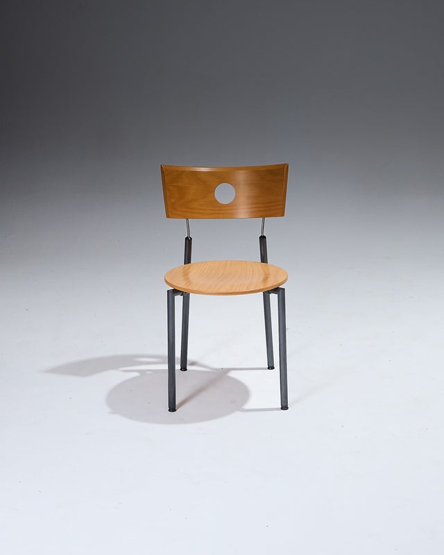 PAIRE DE CHAISES EN BOIS, KUSCH+CO, 1980s