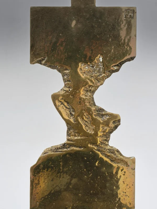 SET OF 2 METAL AND BRONZE CHAIRS, DAVID MARSHALL, 1970s