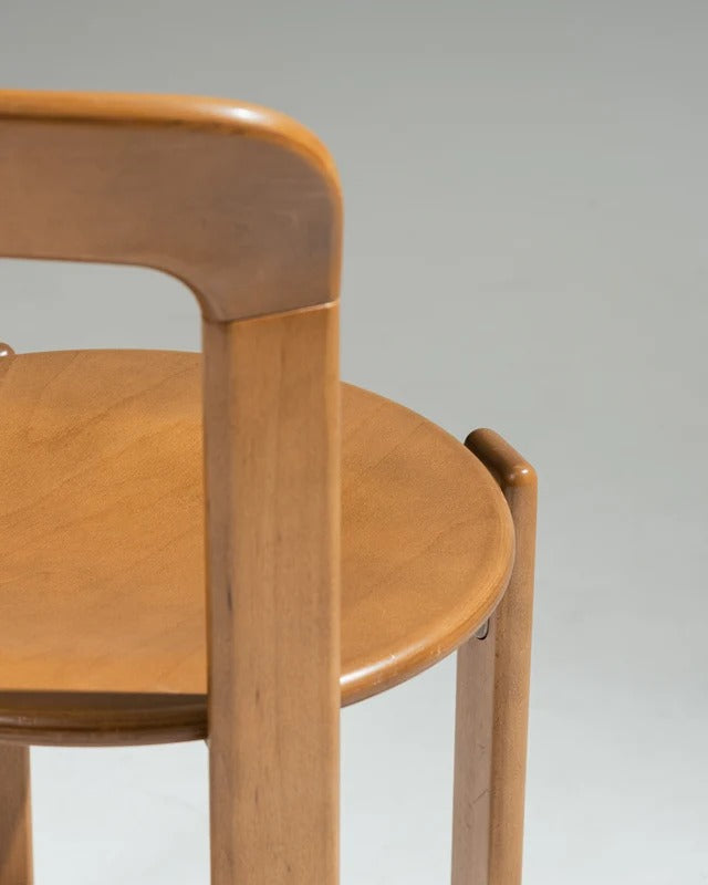 PAIRE DE CHAISES EN HÊTRE MASSIF, BRUNO REY, DIETIKER, 1980s