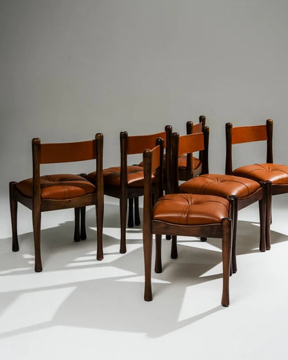 SET DE 6 CHAISES '620', SILVIO COPPOLA, BERNINI, 1960s