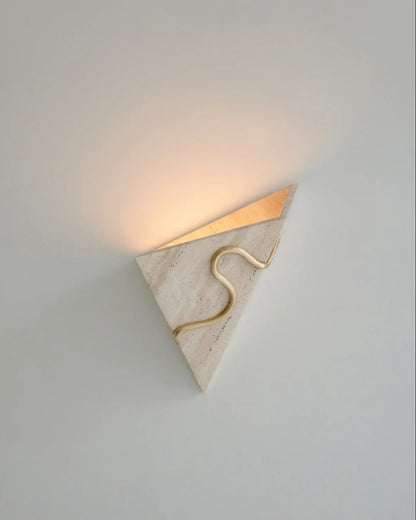 Marble and brass Therapeutic wall lamp