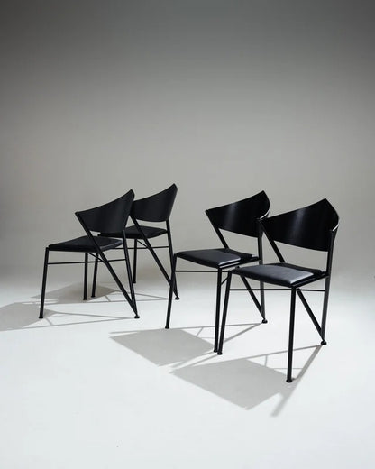 SET DE 4 CHAISES 'D-TEC' POSTMODERNES, VICTORY, 1980s