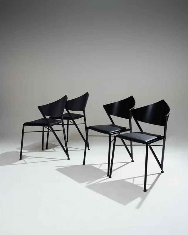 PAIRE DE CHAISES 'D-TEC' POSTMODERNES, VICTORY, 1980s