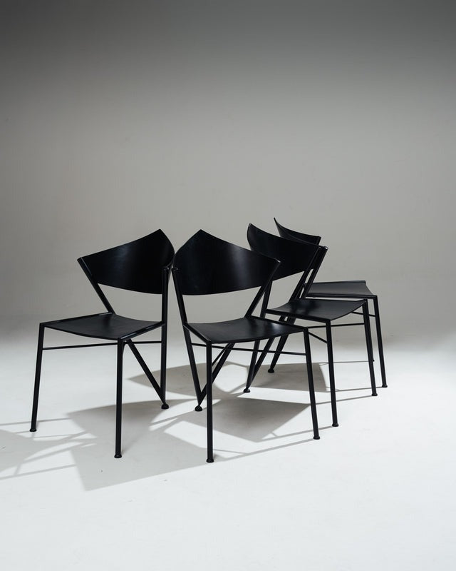 PAIRE DE CHAISES 'D-TEC' POSTMODERNES, VICTORY, 1980s