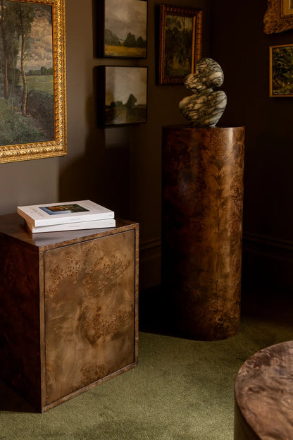 TABLE D'APPOINT EN LOUPE DE BOIS