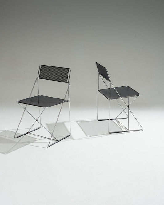 PAIRE DE CHAISES 'X-LINE', NIELS JORGEN HAUGESEN, 1970s