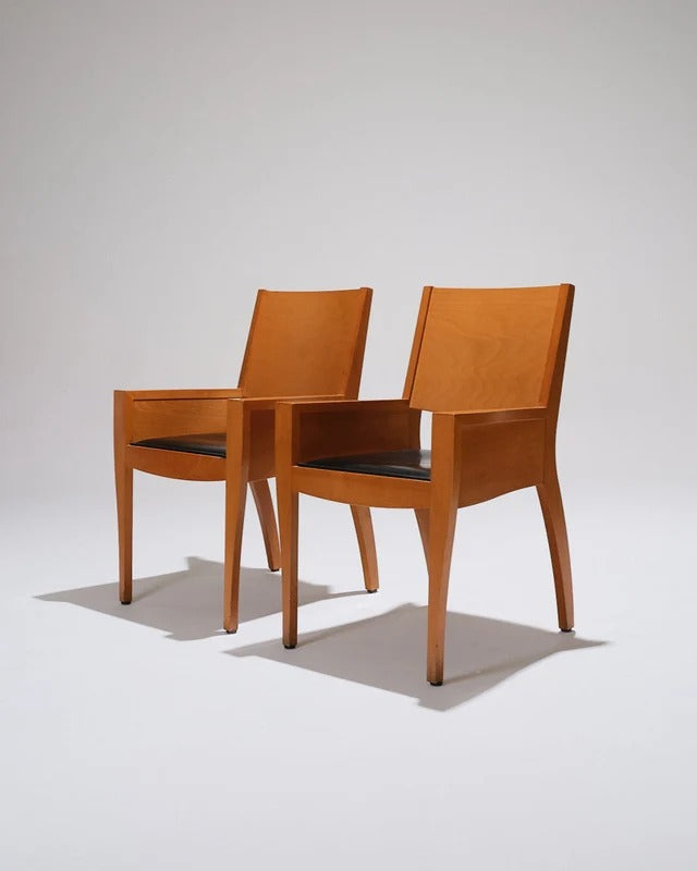 PAIR OF POSTMODERN CHAIR ARMCHAIRS, XO EDITION, MATTHEW HILTON, 1980s