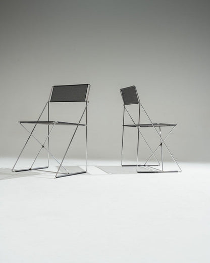 PAIRE DE CHAISES 'X-LINE', NIELS JORGEN HAUGESEN, 1970s