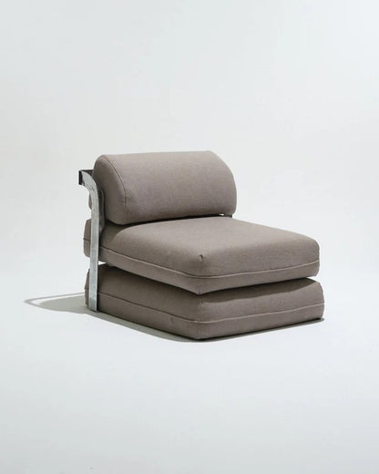 PAIRE DE CHAUFFEUSES CONVERTIBLES, STRUCTURE MÉTAL, 1970s