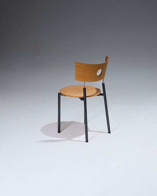 PAIRE DE CHAISES EN BOIS, KUSCH+CO, 1980s