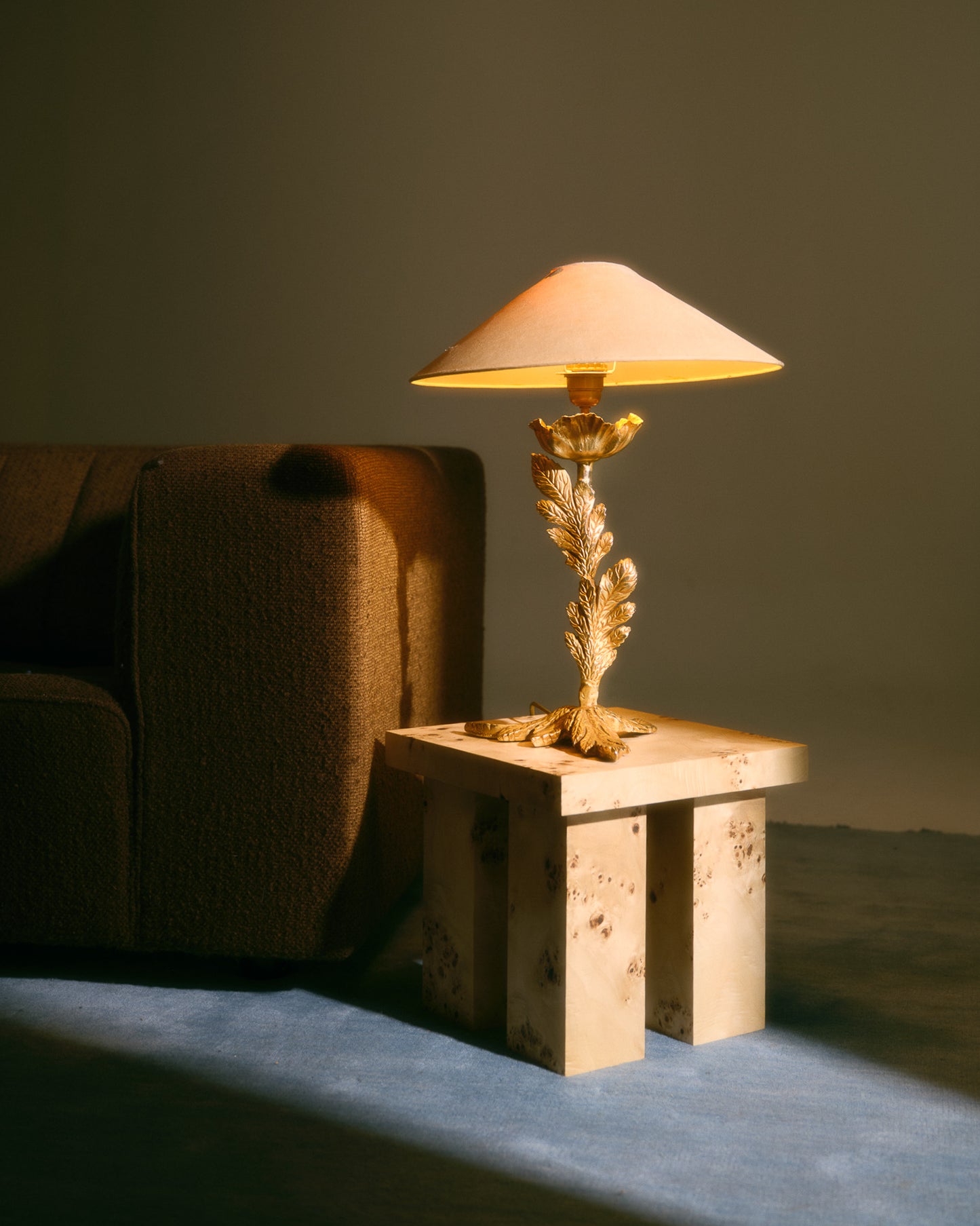 BRONZE TABLE LAMP, FONDICA, 1980s