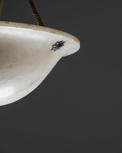 ALABASTER SUSPENSION LIGHT, 1940s