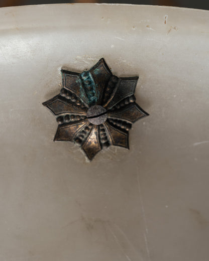 ALABASTER SUSPENSION LIGHT, 1940s