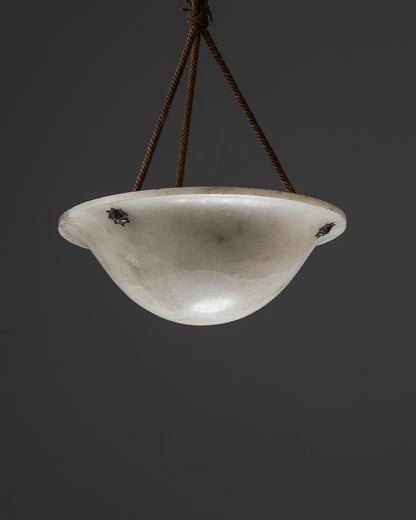 ALABASTER SUSPENSION LIGHT, 1940s