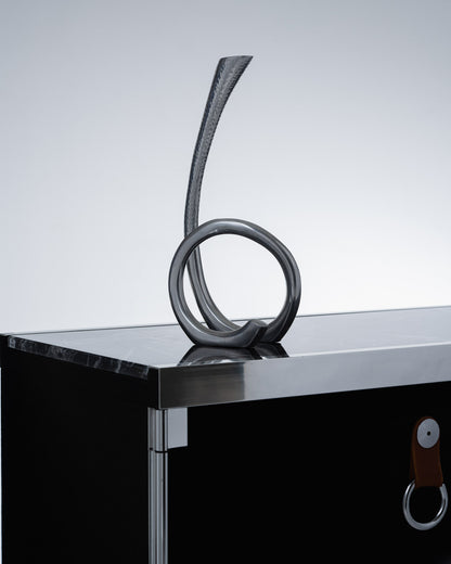 BOUGEOIR CURLY EN MÉTAL MARTELÉ, 1970s