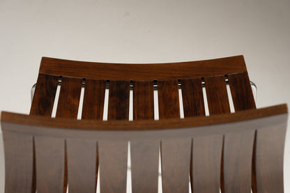 SCANDIA WOOD AND STEEL CHAIR, HANS BRATTRUD, 1960S