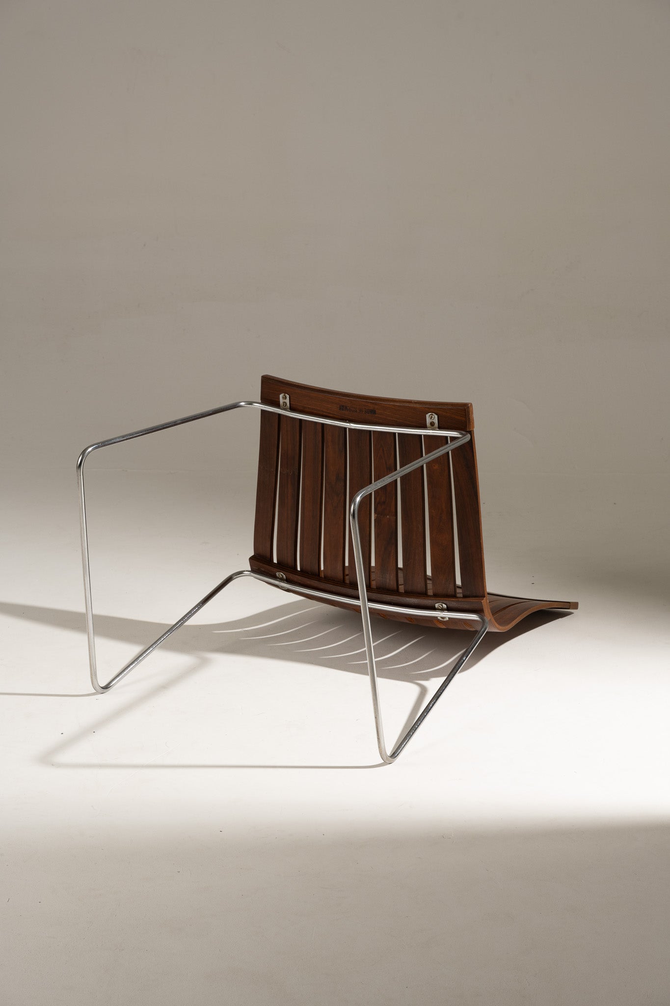 SCANDIA WOOD AND STEEL CHAIR, HANS BRATTRUD, 1960S