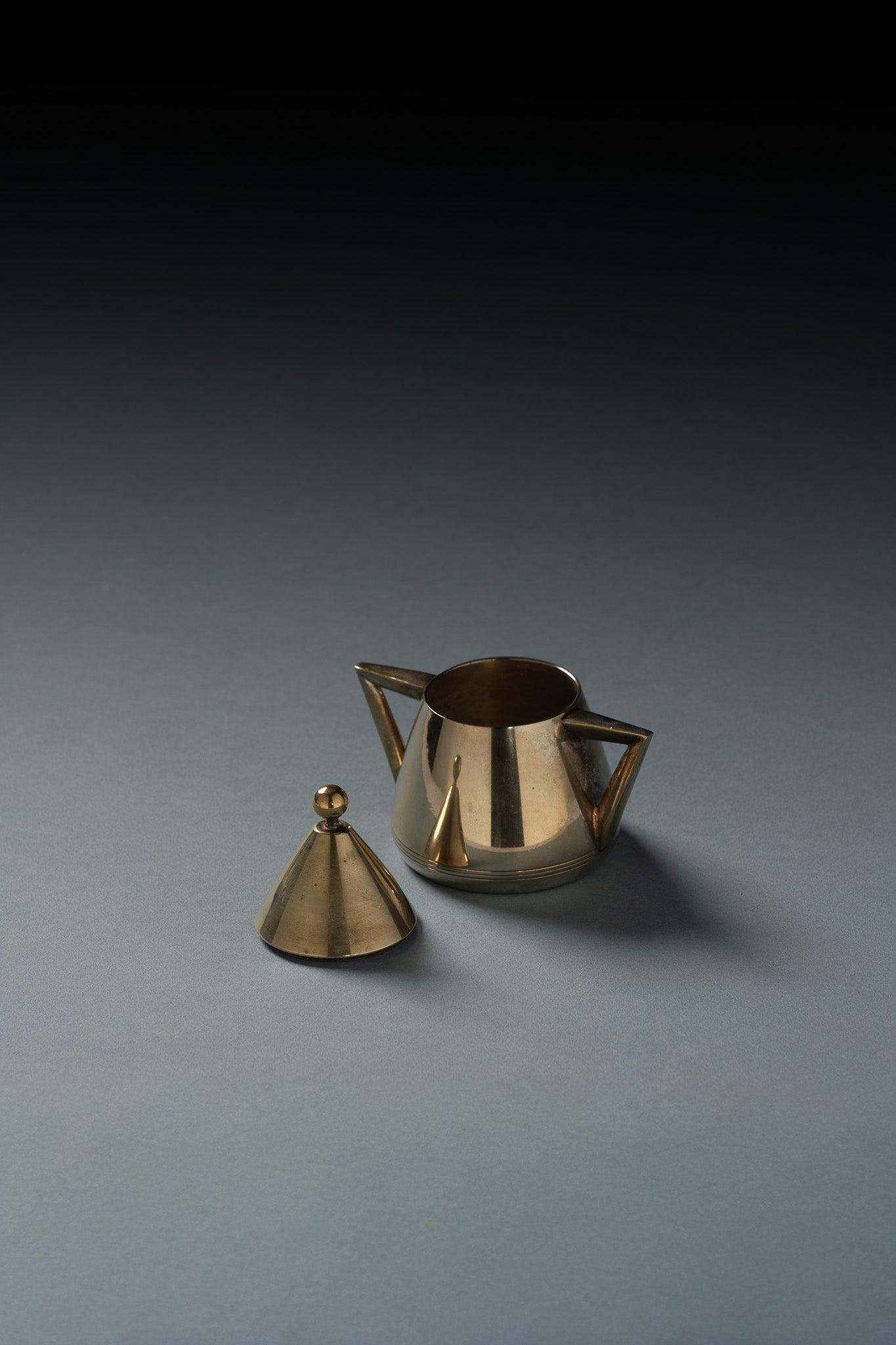 Silver-plated metal tea set, 1950s