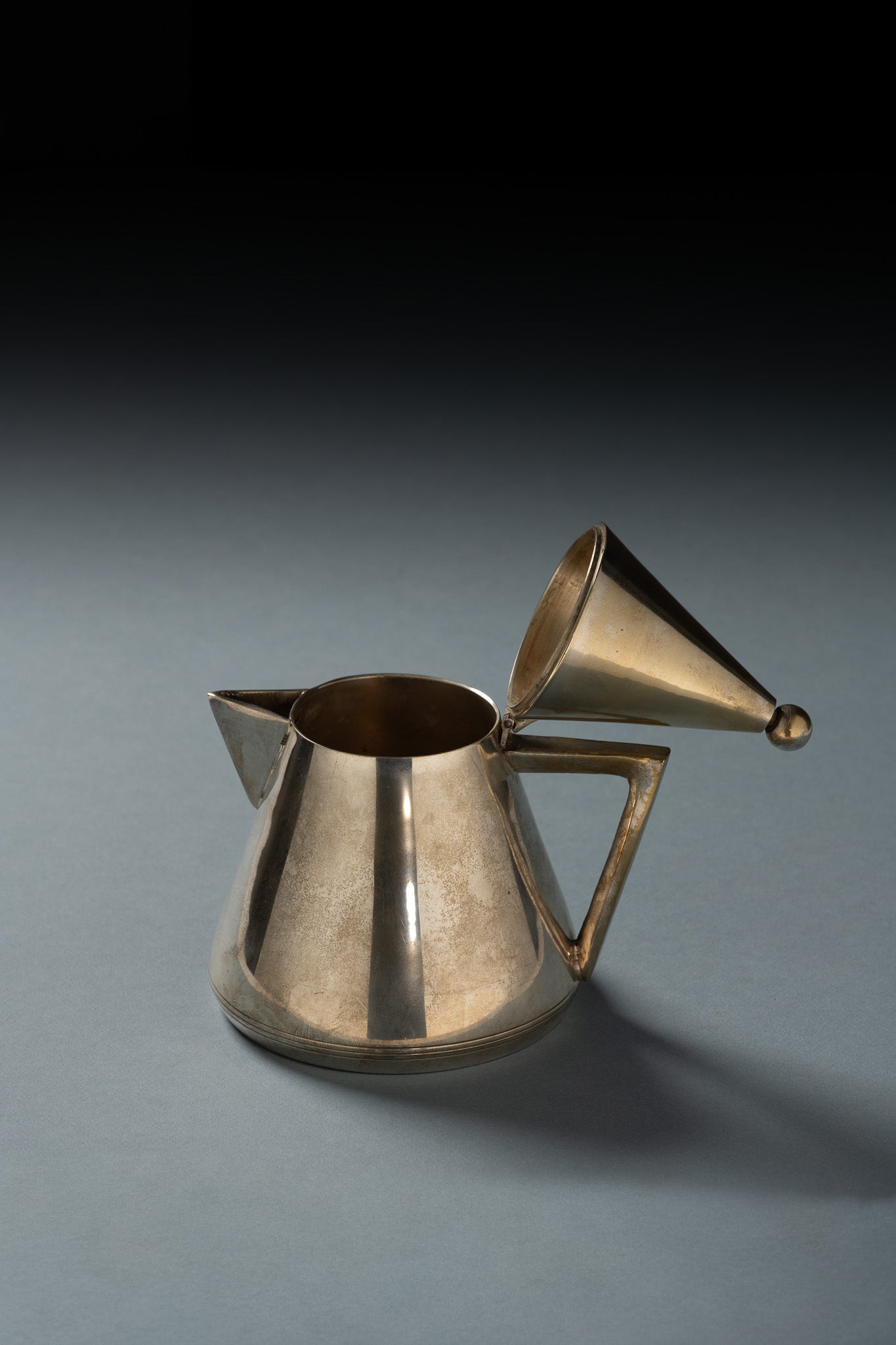 Silver-plated metal tea set, 1950s