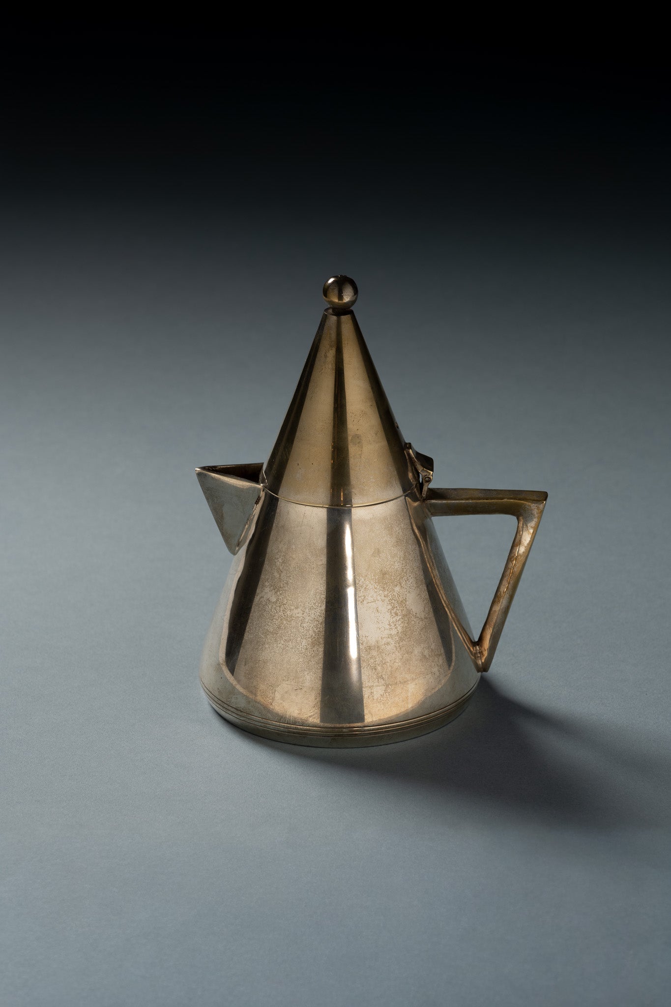 Silver-plated metal tea set, 1950s