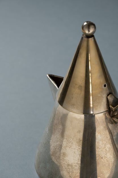 Silver-plated metal tea set, 1950s