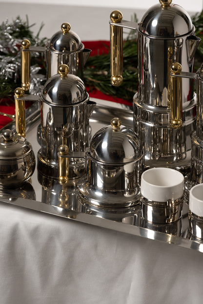 LARGE ITALIAN METAL COFFEE MAKER, 1980S